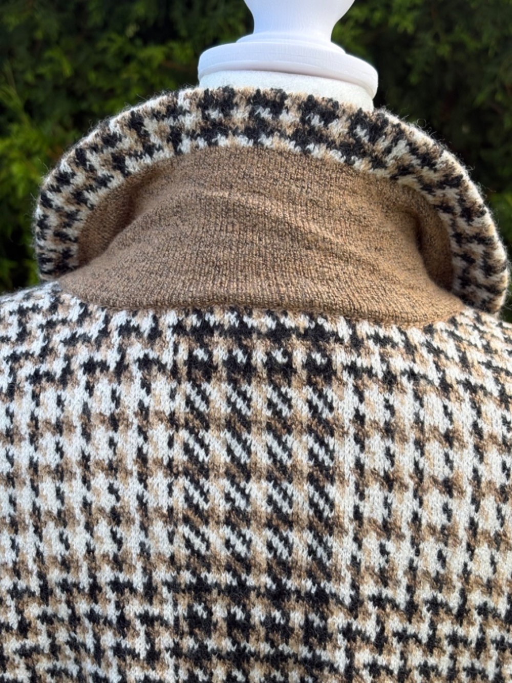 J. Jill Houndstooth Button-Front Plaid Sweater Jacket Coat, Size Medium, NWT - Picture 7 of 10